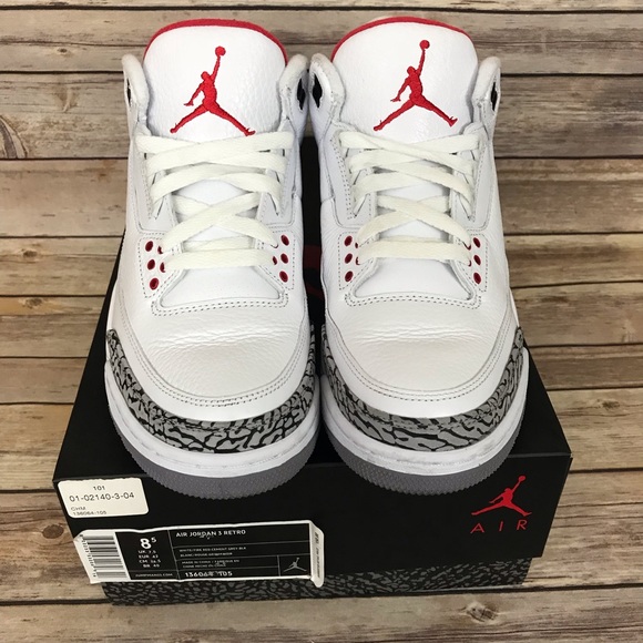 Jordan Retro 3 size 8.5 White cement 2011 Rare - Picture 4 of 8